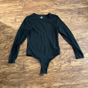 nuuds Black Long Sleeve Bodysuit